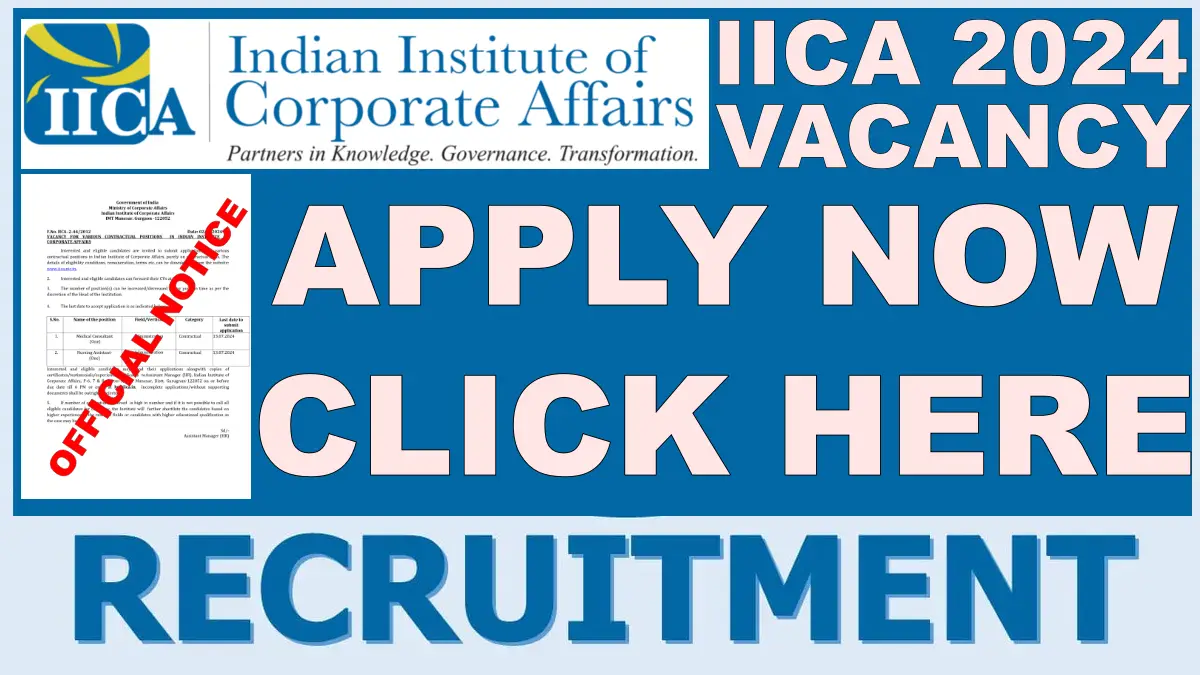 IICA Recruitment 2024