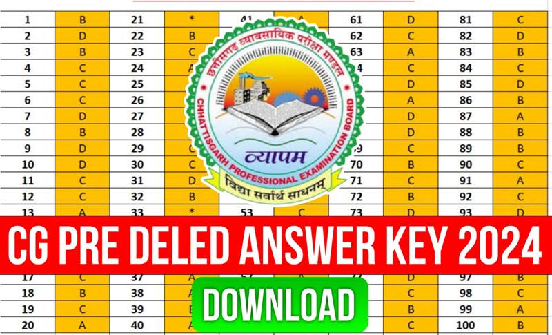 cg pre deled answer key 2024